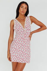 Vigo Lace Trim Sundress Floral White