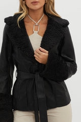 Fireside Teddy Lapel Jacket Black